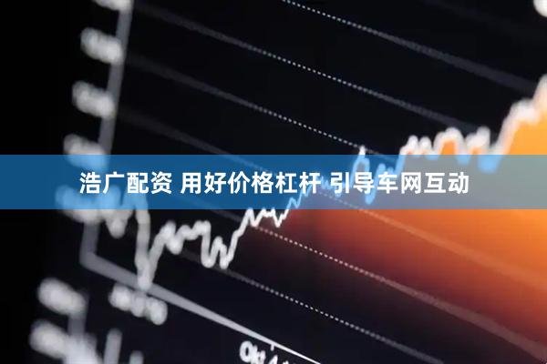 浩广配资 用好价格杠杆 引导车网互动